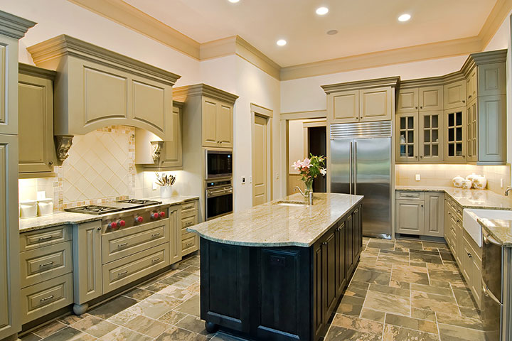 granite countertops mixed cabinets NY Quartz and Granite Long Island