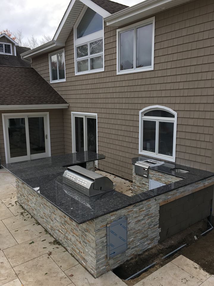 out door barbeque granite Countertops black NY Quartz and Granite Long Island